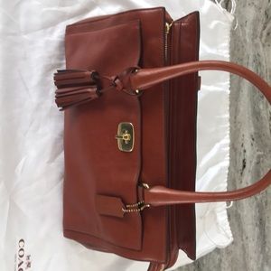 Coach brown leather satchel